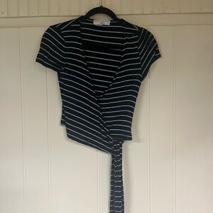 Urban outfitters cropped wrap style top